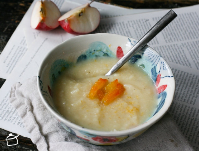parsnip  and apple creamy soup